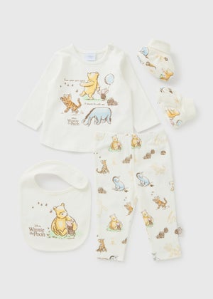 4 Piece Baby Cream Winnie The Pooh Gift Set (Newborn-12mths)
