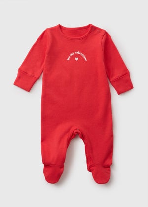Baby Red Be Mine Sleepsuit (Newborn-18mths) Baby Red Be Mine Sleepsuit (Newborn-18mths)