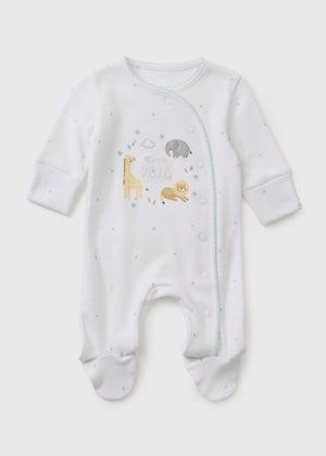Baby White Born In 2026 Sleepsuit (Newborn-3mths) Baby White Born In 2026 Sleepsuit (Newborn-3mths)