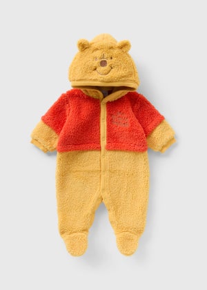 Baby Yellow Winnie The Pooh Pramsuit (Newborn-18mths) Baby Yellow Winnie The Pooh Pramsuit (Newborn-18mths)