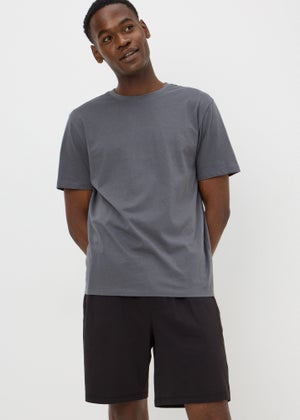 Charcoal Basic Short Pyjama Set Charcoal Basic Short Pyjama Set