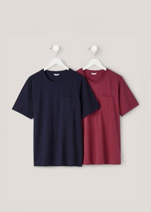Cotton Traders Sienna 2 Pack Cotton Blend Lounge Tops