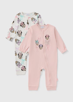 Disney 2 Pack Pink Minnie Sleepsuits (Newborn-23mths) Disney 2 Pack Pink Minnie Sleepsuits (Newborn-23mths)