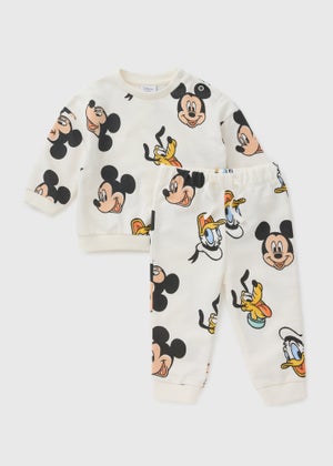 Disney Baby Cream Mickey Mouse Sweatshirt & Jogging Bottom Set (Newborn-23mths) Disney Baby Cream Mickey Mouse Sweatshirt & Jogging Bottom Set (Newborn-23mths)