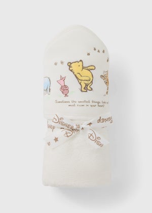 Disney Baby Cream Winnie The Pooh Towelling Wrap & Mitt Disney Baby Cream Winnie The Pooh Towelling Wrap & Mitt
