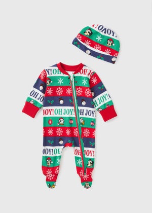 Disney Baby Multicolour Character Sleepsuit & Hat Set (Newborn-18mths) Disney Baby Multicolour Character Sleepsuit & Hat Set (Newborn-18mths)