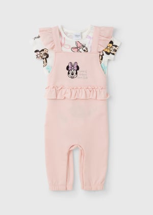 Disney Baby Pink Minnie Frill Dungaree (Newborn-23mths) Disney Baby Pink Minnie Frill Dungaree (Newborn-23mths)