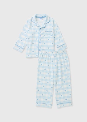 Disney Boys Blue Mickey Check Pyjama Set (1-7yrs) Disney Boys Blue Mickey Check Pyjama Set (1-7yrs)