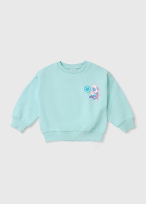 Girls Blue Ghost Spider Sweatshirt (1-7yrs) Girls Blue Ghost Spider Sweatshirt (1-7yrs)