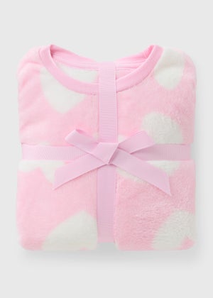 Girls Pink Heart Pyjama Set (1-7 Years) Girls Pink Heart Pyjama Set (1-7 Years)