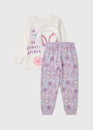 Girls Purple Ghost Spider Pyjama Set (1-7yrs) Girls Purple Ghost Spider Pyjama Set (1-7yrs)