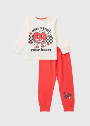 Kids Red Mr Steal Valentines Pyjama Set (1-7yrs) Kids Red Mr Steal Valentines Pyjama Set (1-7yrs)