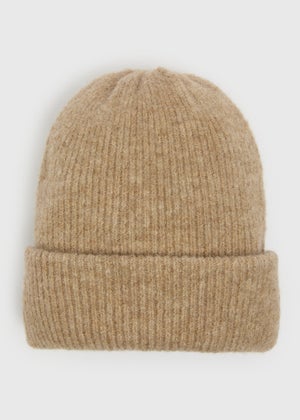 Oatmeal Ribbed Beanie