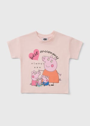 Peppa Pig Girls Pink Best Mummy T-Shirt (1-5yrs) Peppa Pig Girls Pink Best Mummy T-Shirt (1-5yrs)