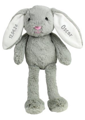 Personalised Memento Company Grey Bunny Rabbit Soft Toy Personalised Memento Company Grey Bunny Rabbit Soft Toy