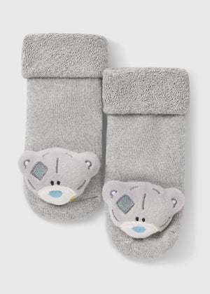Tatty Teddy Baby Grey Rattle Socks (Newborn-12mths) Tatty Teddy Baby Grey Rattle Socks (Newborn-12mths)