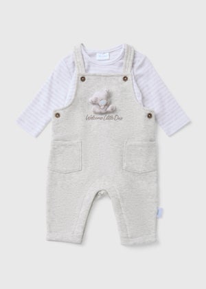 Tiny Tatty Teddy Baby Grey Top & Dungaree Set (Newborn-12mths)