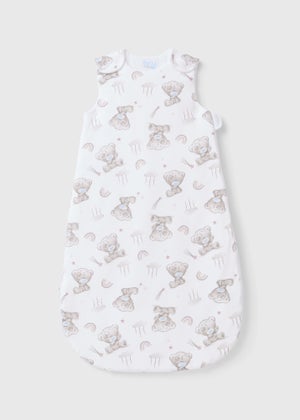 Tiny Tatty Teddy Baby White Sleeping Bag (Newborn-23mths)